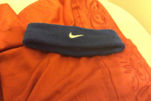 Nike swoosh headband navy